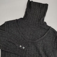 ETRE TOKYO 新品 リブニット サイドスリット 定価23000円 1219511076-0 ワンピース チャコールグレー レディース エトレトウキョウ【中古】5-1002T∞