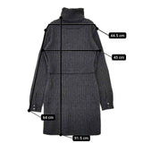 ETRE TOKYO 新品 リブニット サイドスリット 定価23000円 1219511076-0 ワンピース チャコールグレー レディース エトレトウキョウ【中古】5-1002T∞