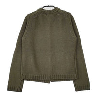FRED PERRY ナポレオン ウールアクリルニット カーディガン カーキ レディース フレッドペリー【中古】5-1002T∞