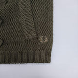 FRED PERRY ナポレオン ウールアクリルニット カーディガン カーキ レディース フレッドペリー【中古】5-1002T∞