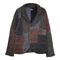 KAPITAL ツイード天竺 ニット パッチワークファーム ジャケット マルチカラー レディース キャピタル【中古】5-1002T∞