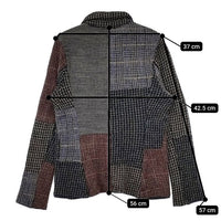 KAPITAL ツイード天竺 ニット パッチワークファーム ジャケット マルチカラー レディース キャピタル【中古】5-1002T∞