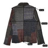 KAPITAL ツイード天竺 ニット パッチワークファーム ジャケット マルチカラー レディース キャピタル【中古】5-1002T∞