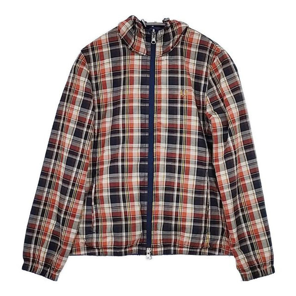FRED PERRY リバーシブルフーデットジャケット ブルゾン ネイビー レッド ホワイト レディース フレッドペリー【中古】5-0712M∞