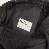 MHL. COTTON WOOL DRILL テーパード 595-8240504 イージー パンツ ブラック レディース エムエイチエル【中古】5-1002T∞