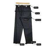 MHL. COTTON WOOL DRILL テーパード 595-8240504 イージー パンツ ブラック レディース エムエイチエル【中古】5-1002T∞
