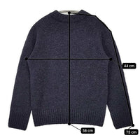 MHL. SHETLAND SOFT WOOL 595-6263506 セーター ニット ネイビー レディース エムエイチエル【中古】5-1002T∞