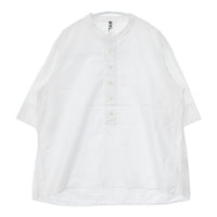 MHL. コットンリネンバンドカラー 595-9152507 プルオーバー ブラウス シャツ ホワイト レディース エムエイチエル【中古】5-0726S∞