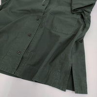 MHL. コットンポプリン 開襟 595-1152504 サイズ2 オープンカラー 半袖シャツ 21SS グリーン レディース エムエイチエル【中古】5-0613S♪