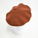 MHL. 595-5278502 ウール 帽子 ベレー帽 オレンジ レディース エムエイチエル【中古】5-1021T◎