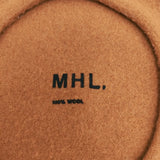 MHL. 595-5278502 ウール 帽子 ベレー帽 オレンジ レディース エムエイチエル【中古】5-1021T◎