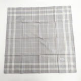 MHL. PRINTED SCARF 595-7178500 ドット チェック スカーフ グレー ホワイト レディース エムエイチエル【中古】5-0918G◎