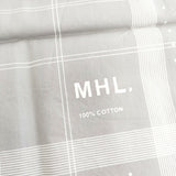 MHL. PRINTED SCARF 595-7178500 ドット チェック スカーフ グレー ホワイト レディース エムエイチエル【中古】5-0918G◎