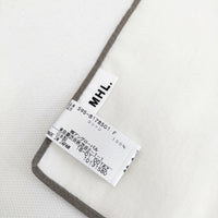 MHL. 595-8178501 コットン スカーフ グレー ホワイト レディース エムエイチエル【中古】5-0918G◎