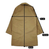 MHL. 595-7210503 WASHED COTTON POPLIN ステンカラーコート キャメル レディース エムエイチエル【中古】5-0712M∞