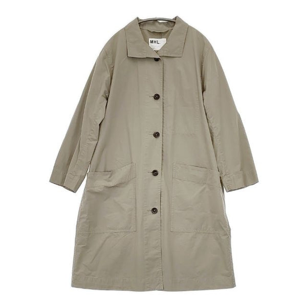 MHL. PROOFED COTTON POPLIN ショップコート 595-0110503 コート カーキ レディース エムエイチエル【中古】5-0712M∞