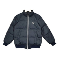 FRED PERRY 中綿 ブルゾン テープライン サイズ8 ダウンジャケット ネイビー レディース フレッドペリー【中古】5-1012A◆