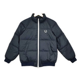 FRED PERRY 中綿 ブルゾン テープライン サイズ8 ダウンジャケット ネイビー レディース フレッドペリー【中古】5-1012A◆