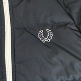 FRED PERRY 中綿 ブルゾン テープライン サイズ8 ダウンジャケット ネイビー レディース フレッドペリー【中古】5-1012A◆
