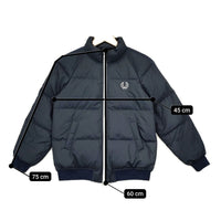 FRED PERRY 中綿 ブルゾン テープライン サイズ8 ダウンジャケット ネイビー レディース フレッドペリー【中古】5-1012A◆