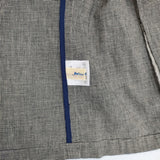 Pal'las Palace RFJK-2021A リネンコットン 千鳥格子 ノーカラー ジャケット ネイビー ベージュ レディース パラスパレス【中古】5-0701M△