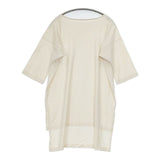 中川政七商店 オーガニック綿の直線裁ちチュニック カットソー ワンピース キナリ ベージュ レディース 中川政七商店【中古】5-0724M∞