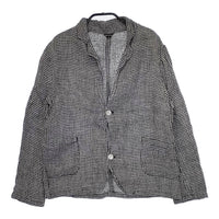 R&D.M.Co- リネン ギンガムチェック サイズM ジャケット ブラック ホワイト レディース オールドマンズテーラー【中古】5-0701M△