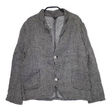 R&D.M.Co- リネン ギンガムチェック サイズM ジャケット ブラック ホワイト レディース オールドマンズテーラー【中古】5-0701M△