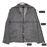 R&D.M.Co- リネン ギンガムチェック サイズM ジャケット ブラック ホワイト レディース オールドマンズテーラー【中古】5-0701M△
