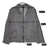 R&D.M.Co- リネン ギンガムチェック サイズM ジャケット ブラック ホワイト レディース オールドマンズテーラー【中古】5-0701M△