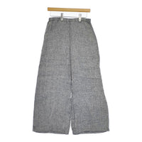 fog linen work FLW ヘリンボーンイージーフレアパンツ リトアニア製リネン100％ パンツ ネイビー ホワイト レディース フォグリネンワーク【中古】5-0701M△