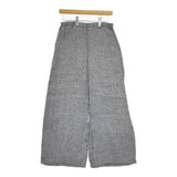 fog linen work FLW ヘリンボーンイージーフレアパンツ リトアニア製リネン100％ パンツ ネイビー ホワイト レディース フォグリネンワーク【中古】5-0701M△