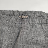 fog linen work FLW ヘリンボーンイージーフレアパンツ リトアニア製リネン100％ パンツ ネイビー ホワイト レディース フォグリネンワーク【中古】5-0701M△