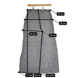 fog linen work FLW ヘリンボーンイージーフレアパンツ リトアニア製リネン100％ パンツ ネイビー ホワイト レディース フォグリネンワーク【中古】5-0701M△