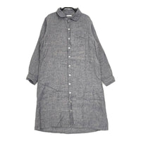 fog linen work 丸襟 リトアニア製リネン100％ ワンピース ブルー レディース フォグリネンワーク【中古】5-0701M△