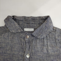 fog linen work 丸襟 リトアニア製リネン100％ ワンピース ブルー レディース フォグリネンワーク【中古】5-0701M△