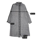 fog linen work 丸襟 リトアニア製リネン100％ ワンピース ブルー レディース フォグリネンワーク【中古】5-0701M△