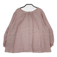 fog linen work 新品 リトアニア製 リネン 2way ブラウス シャツ ピンク レディース フォグリネンワーク【中古】5-0730M∞
