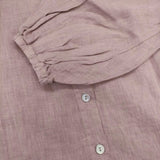 fog linen work 新品 リトアニア製 リネン 2way ブラウス シャツ ピンク レディース フォグリネンワーク【中古】5-0730M∞