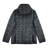 THE SMOCK SHOP S 裏地フリース ブラックウォッチ キルティングジャケット ネイビー グリーン レディース ザ スモックショップ【中古】5-0920T♪