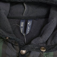 THE SMOCK SHOP S 裏地フリース ブラックウォッチ キルティングジャケット ネイビー グリーン レディース ザ スモックショップ【中古】5-0920T♪
