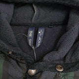 THE SMOCK SHOP S 裏地フリース ブラックウォッチ キルティングジャケット ネイビー グリーン レディース ザ スモックショップ【中古】5-0920T♪