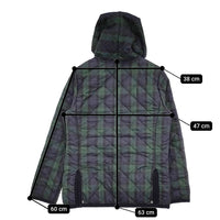 THE SMOCK SHOP S 裏地フリース ブラックウォッチ キルティングジャケット ネイビー グリーン レディース ザ スモックショップ【中古】5-0920T♪