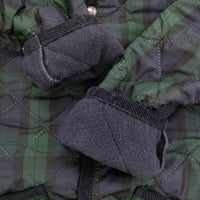 THE SMOCK SHOP S 裏地フリース ブラックウォッチ キルティングジャケット ネイビー グリーン レディース ザ スモックショップ【中古】5-0920T♪