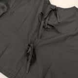 miiThaaii 新品 コットンシルク バックリボン インド製 ウォッシュ加工 ブラウス シャツ ブラック レディース ミーターイー【中古】5-1106M∞