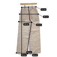 JOURNAL STANDARD relume 新品 Yarn-Dyeリネンイージーパンツ 定価8800円 パンツ ベージュ レディース ジャーナルスタンダードレリューム【中古】5-0730M∞
