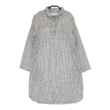 not PERFECT LINEN ノットパーフェクトリネン リトアニアリネン 東欧 チェック プルオーバー ワンピース ホワイト ブラック レディース【中古】5-0730M∞