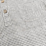 not PERFECT LINEN ノットパーフェクトリネン リトアニアリネン 東欧 チェック プルオーバー ワンピース ホワイト ブラック レディース【中古】5-0730M∞