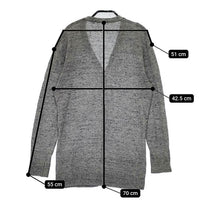 veritecoeur VCK-79 リネン カーディガン グレー レディース ヴェリテクール【中古】5-0730M∞