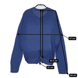 veritecoeur VCK-43 コットンニット カーディガン ブルー レディース ヴェリテクール【中古】5-0724M∞